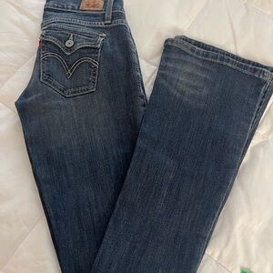 Levi's “ too Super Low Stretch” Jeans Blue Boot Cut Jeans